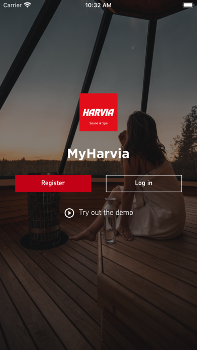 MyHarvia for Xenio welcome screen