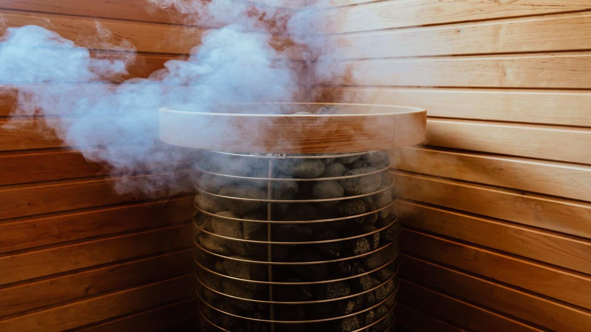 HUUM Electric sauna heaters installed in a sauna