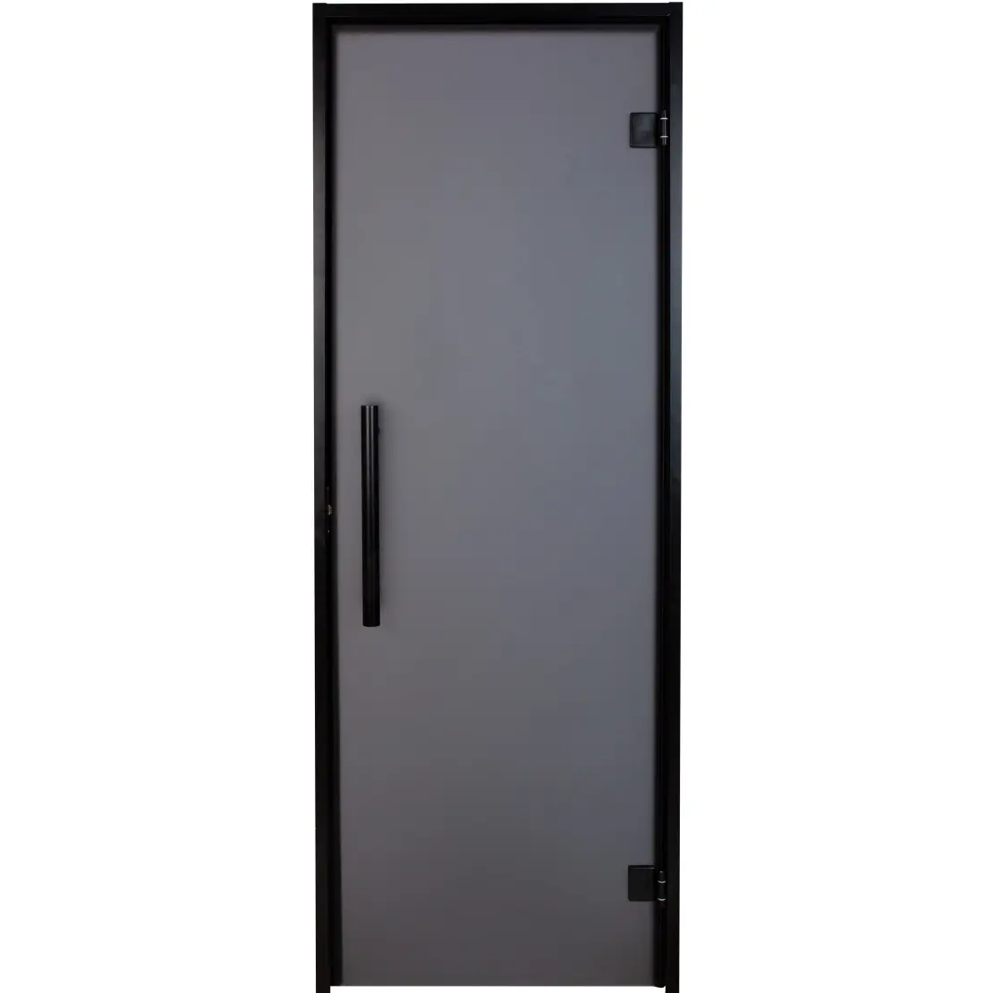 TESLI ANTALYA BLACK steam room door with black aluminum frame