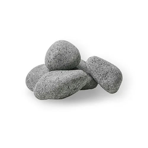 Rounded olivine diabase sauna stones
