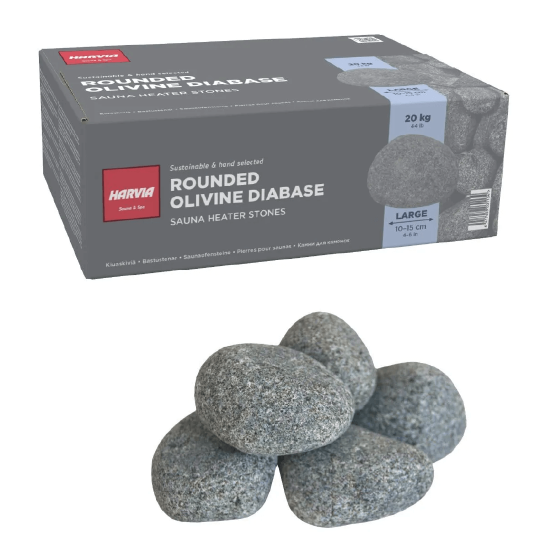 Harvia Rounded Stones10-15 cm, 20 kg/box4 boxes