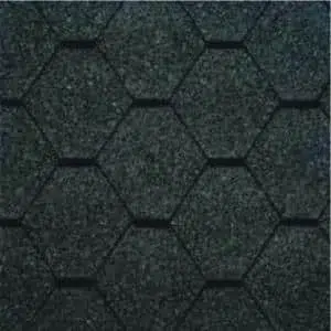 Black roof shingles, close-up of the shingle pattern