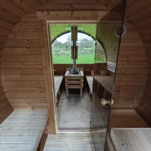 Without PorchWith Change roomSauna Room: 65 inches(1662 mm)Change room: 39 inches(1000 mm)