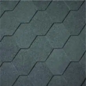 Grey roof shingles, close-up of the shingle pattern