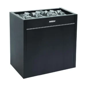 Harvia Virta Pro electric sauna heater, wide black casing with sauna stones