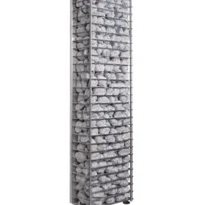 HUUM CLIFF Mini electric sauna heater, angled view of narrow stone basket