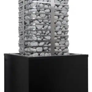 HUUM CLIFF/steel embedding flange, installed around a heater through a surrounding surface