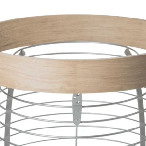 HUUM HIVE sauna heater safety railing, installed around the top of an empty heater cage