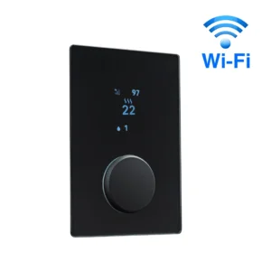 HUUM UKU Glass Wi-Fi sauna control, black glass control panel