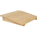 TESLI Alfa sauna headrest, angled view of slatted wooden headrest