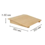 TESLI Alfa sauna headrest, dimensioned product view