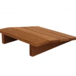 TESLI Alfa thermo wood sauna headrest, low side view showing raised support