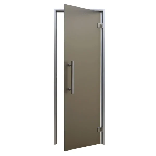 TESLI ANTALYA BRONZE Steam Room Glass Door, door partly open