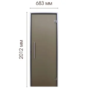 TESLI ANTALYA BRONZE Steam Room Glass Door, door size diagram