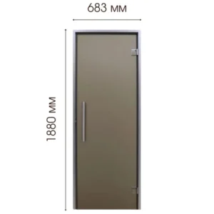 TESLI ANTALYA BRONZE Steam Room Glass Door, door size diagram