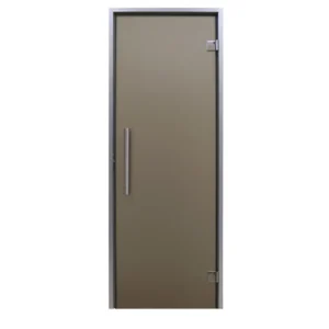 TESLI ANTALYA BRONZE Steam Room Glass Door, front view with the door closed