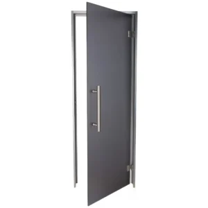 TESLI ANTALYA GREY Steam Room Glass Door, door partly open