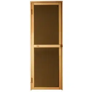 TESLI BRAVO Sauna Glass Door, front view of framed glass door