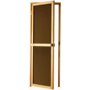 TESLI BRAVO Sauna Glass Door, open door showing frame and handle