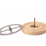 TESLI CIRCULAR Sauna Vent Cover D100 with Stainless Steel Mounting Piece, cover and mounting piece separated