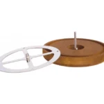 TESLI CIRCULAR thermowood sauna vent cover, cover and mounting piece separated