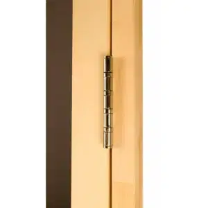 TESLI DUO Sauna Glass Door, close-up of door hinge