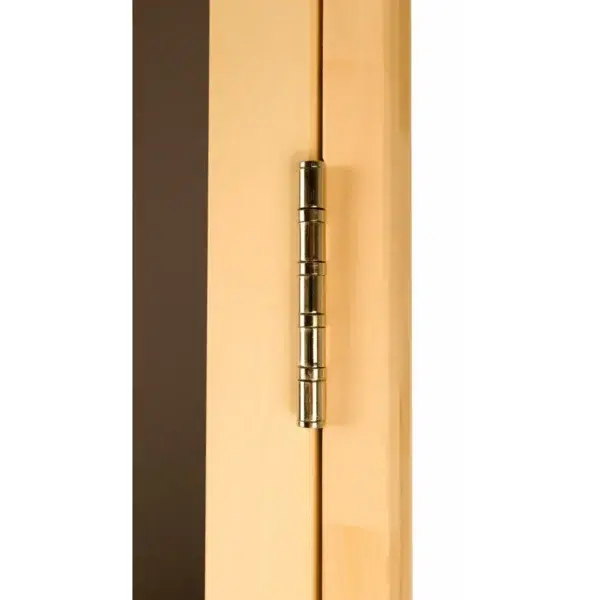 TESLI DUO Sauna Glass Door, close-up of door hinge
