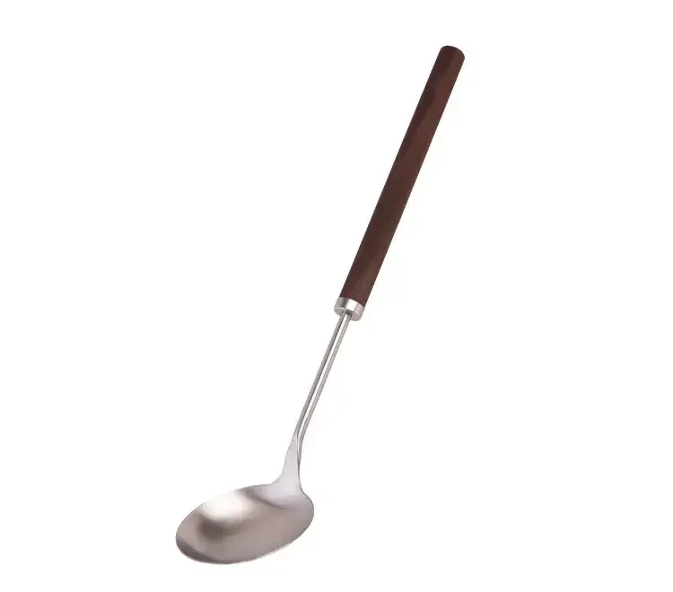 TESLI Ladle with the Thermo-Wood Handle 100 ml, long handle and metal bowl