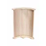 TESLI Lira sauna light cover, rear view showing open corner mounting shape