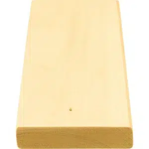 TESLI LUX Basswood Sauna Bench Board, wide board end showing wood grain