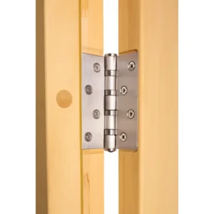 TESLI MAX Wooden Sauna Door, close-up of door hinge