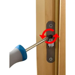 TESLI MAX Wooden Sauna Door, latch adjustment diagram