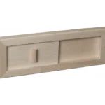 TESLI RECTANGULAR Sauna Vent Cover, sliding panel closed