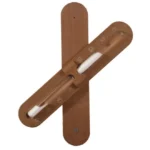 TESLI sand timer with Thermowood Frame, timer rotated on its mounting plate