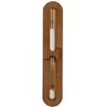 TESLI sand timer with Thermowood Frame, upright timer in wooden frame