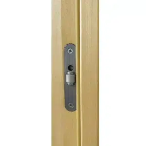 TESLI steel Sauna Glass Door, close-up of door latch