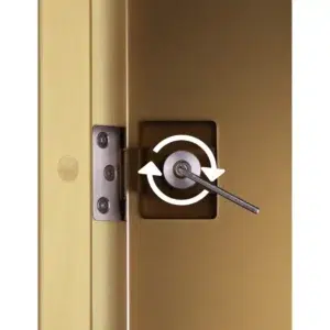 TESLI steel Sauna Glass Door, hinge adjustment diagram