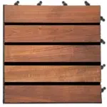 TESLI thermo ash sauna floor mat, single interlocking wood tile