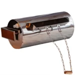 TESLI 20 L stainless steel sauna shower cylinder, wall mounting bracket and pull chain