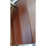 TESLI 20 L thermo ash sauna shower bucket with plastic insert, close view of wooden staves and mounting pivot