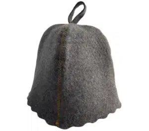 TESLI GREY Natural Felt Sauna Hat