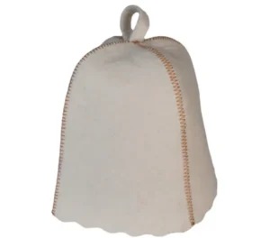 TESLI WHITE Natural Felt Sauna Hat