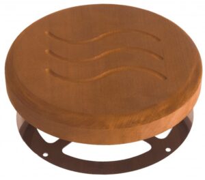 TESLI CIRCULAR THERMO WOOD Sauna 4 inches Hole Vent Cover with Stainless Steel Mounting Piece
