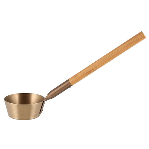Rento Champagne sauna ladle with heat-treated bamboo handle
