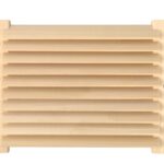 Tesla Grill Sauna Vent Cover in basswood, 230 x 170 mm, front view